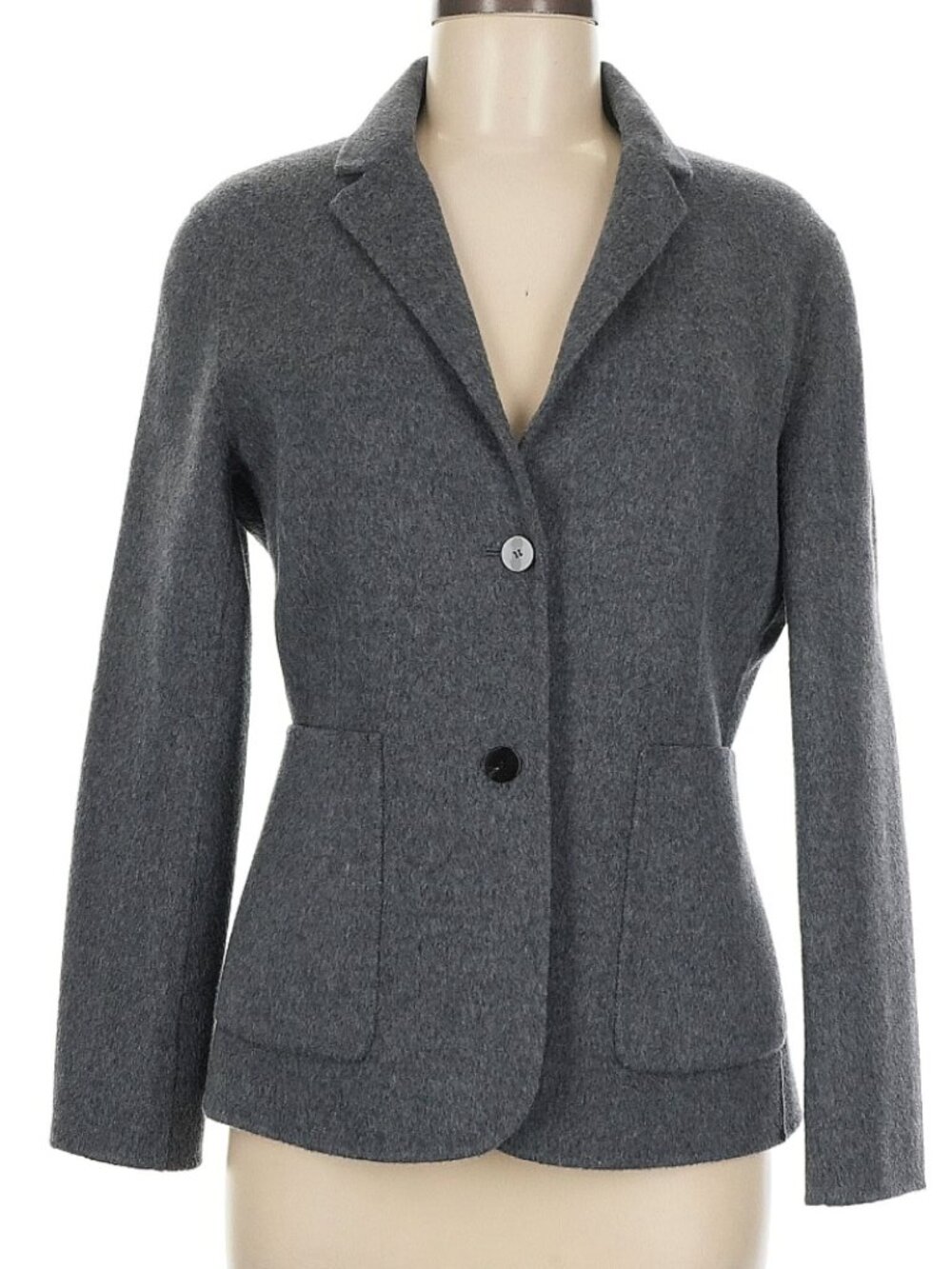 Theory Double Face Wool Cashmere Two Button Blazer Jacket Grey Size 6 New Divide